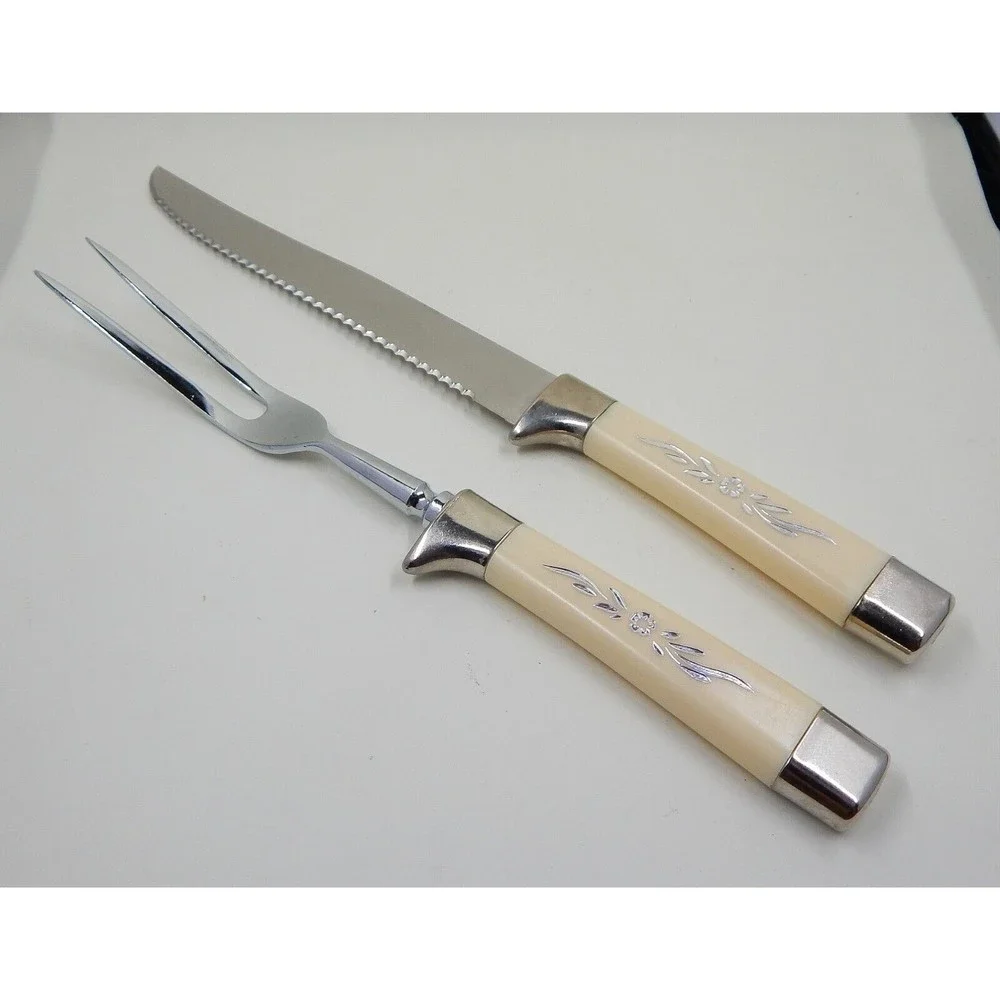 Regent Sheffield Cutlery Set Stainless Steel Blades Carving Knife Fork England